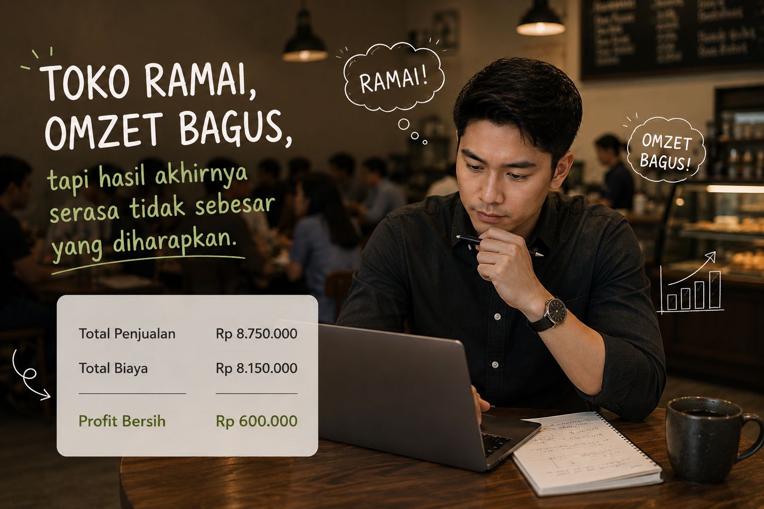 Omzet bagus profit tipis
